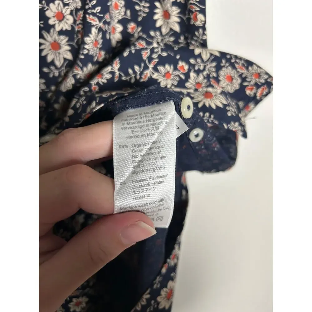 J Crew Men’s Floral Button Down Organic Cotton Shirt Classic Fit Medium